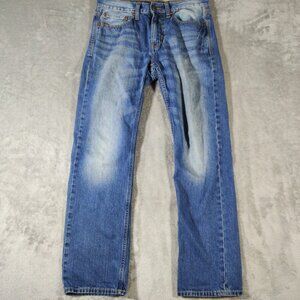 American Eagle Women's Blue Straight-Leg Jeans